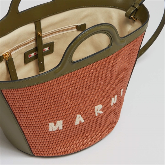 Marni Tropicalia Small Bag, Brick/Olive 